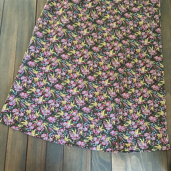 MELLODAY Green Floral Maxi Dress Flutter Sleeves - Size Large (K9) - Picture 4 of 9